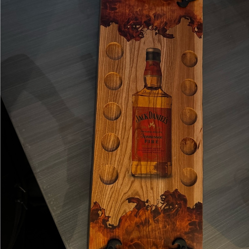 Large Jack Daniels Wooden Shot Plank